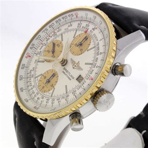 used gold and stainless breitling navitimer|Breitling Navitimer gold bezel.